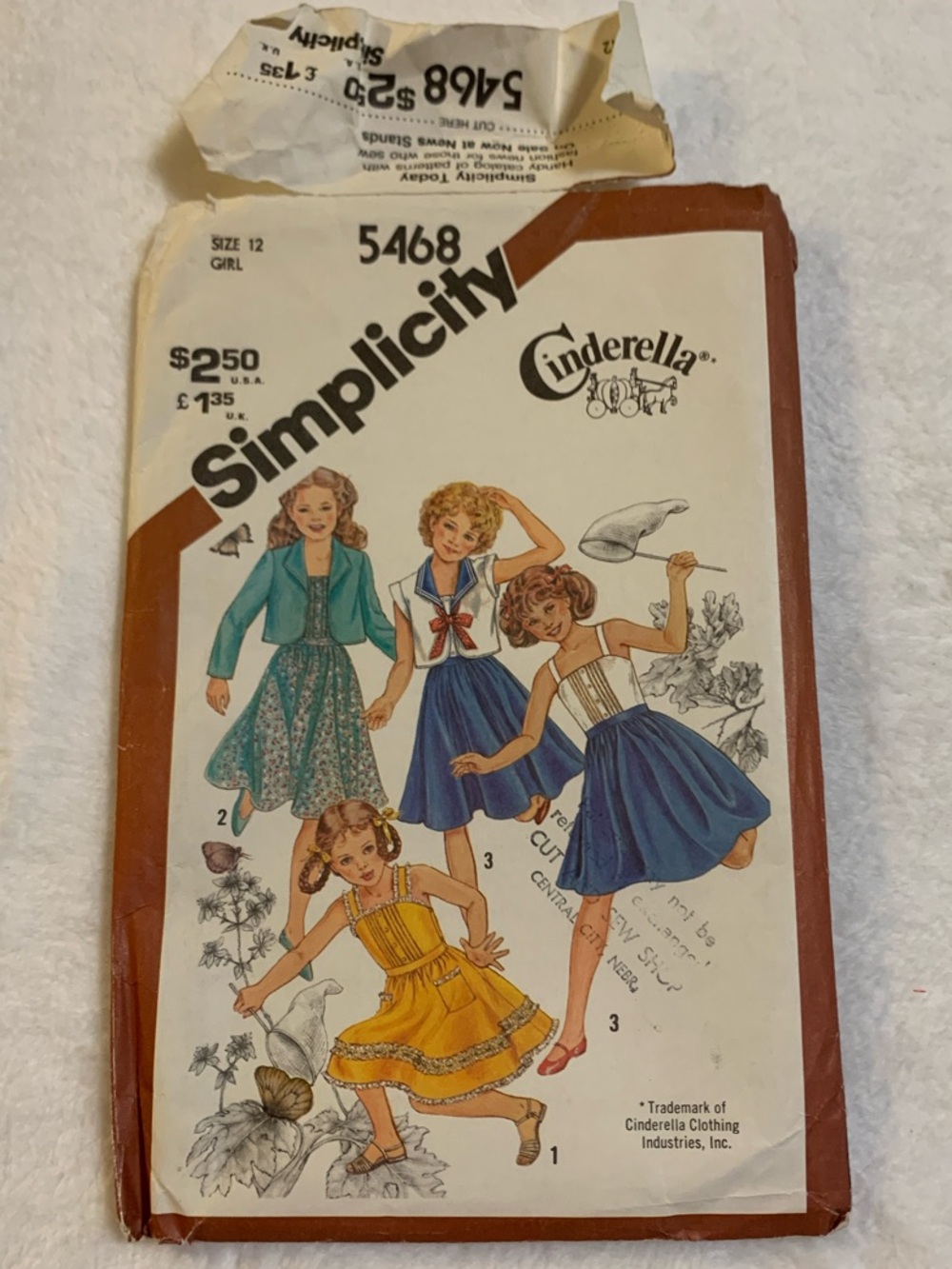 Simplicity 5468 Sundress and Jacket Pattern Girl Size 12